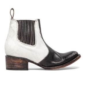 ☆SOLD☆Freebird Lasso Ankle Bootie in Black and White